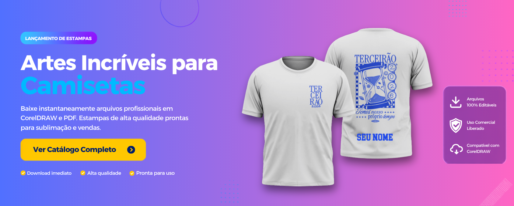 Artes Incríveis para Camisas - Ver Catálogo Completo